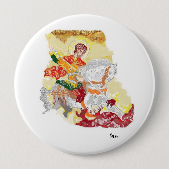 Religiöse Taste : Saint George Button (Vorderseite)