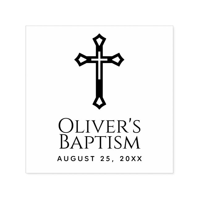 Religiöse Taufe Christening Individuelle Name Permastempel (Design)