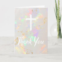 religiöse Veranstaltung weiße Schrift Dankeskarten