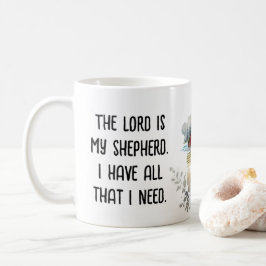 Religiöse Verse mit Schafen Kaffeetasse