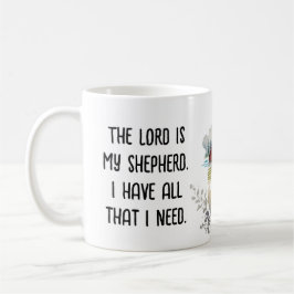 Religiöse Verse mit Schafen Kaffeetasse