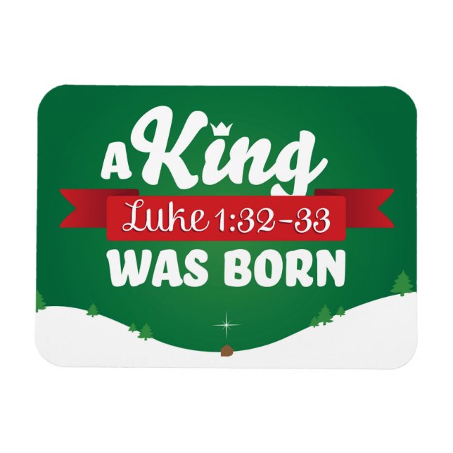 Religiöse Weihnachten Ein Geborener Christlicher K Magnet (Horizontal)