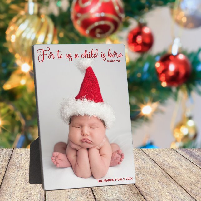 Religiöse Weihnachtsbibel Verse Elegant Baby Foto Fotoplatte (Von Creator hochgeladen)