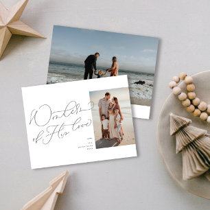 Religiöse Weihnachtsfotokarte für Slanted Script Feiertagskarte