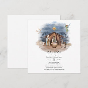 Religiöse Weihnachtskrippe Geburt Jesus Christus i Einladung