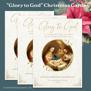 Religiöse Weihnachtskrippe Jesus Feiertagskarte