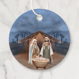 Religiöse Weihnachtskrippen Geschenkanhänger