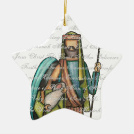 Religiöse Weihnachtsverzierung Keramikornament