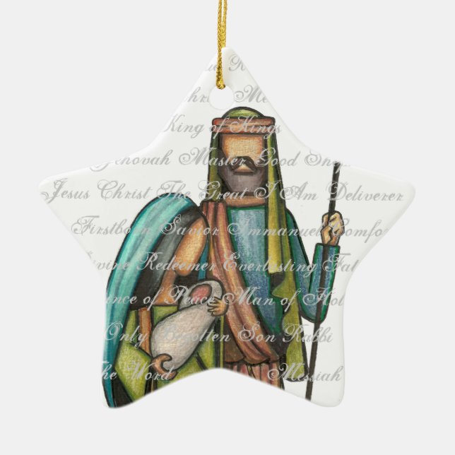 Religiöse Weihnachtsverzierung Keramikornament (Vorne)