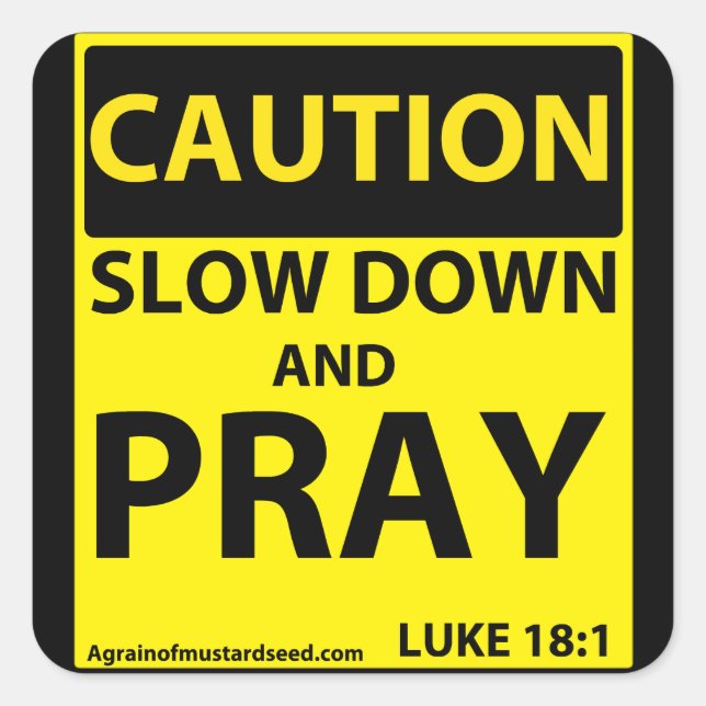 Religiöse Zitate Quadratischer Aufkleber (Vorderseite)