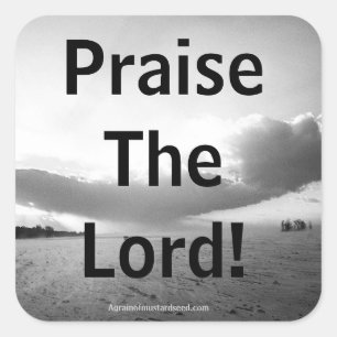 Religiöse Zitate Quadratischer Aufkleber