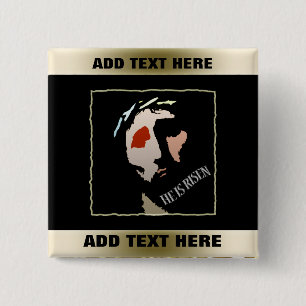 Religiöser Bibel-Vers Ostern Jesus   wird er Button