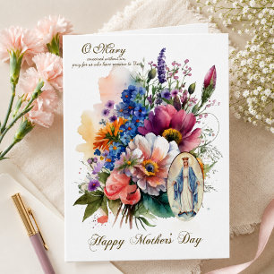 Religiöser Blumen-Muttertag-Gebet Karte