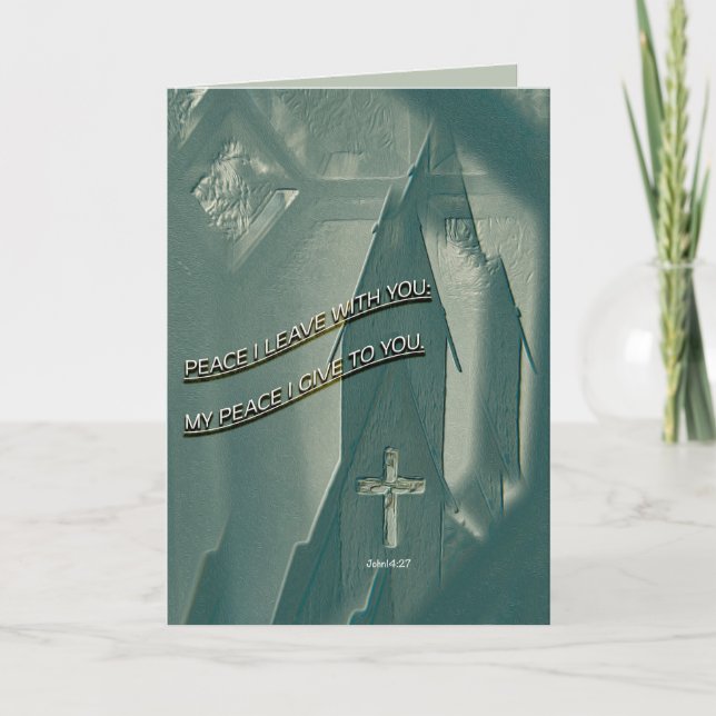 Religiöser christlicher Glaube Frieden hinterlasse Karte (Vorderseite)