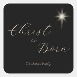 Religiöser Christus ist Geboren Personalisierte We Quadratischer Aufkleber