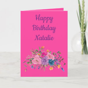 Religiöser Geburtstag für ihre Aquarellblüte Karte