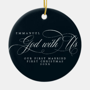 Religiöser Gott mit uns Foto 1. Verheiratete Weihn Keramik Ornament