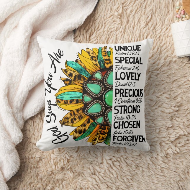 Religiöser Gott sagt, du bist .. Kissen (Decke)