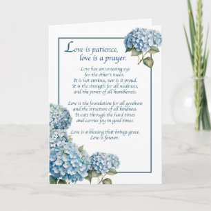 Religiöser Hochzeitstag für das Paar Blue Karte