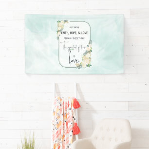 Religiöser Hochzeitstag Glaube Hoffnung Liebe Banner