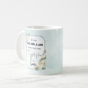 Religiöser Hochzeitstag Glaube Hoffnung Liebe Kaffeetasse