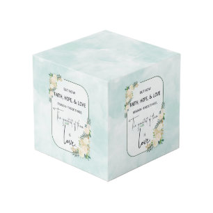 Religiöser Hochzeitstag Glaube Hoffnung Liebe Würfel