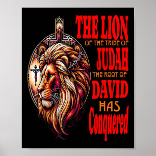Religiöser Jesus der Löwe von Juda stoischen Zitat Poster