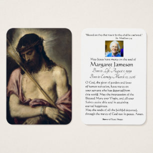 Religiöser Jesus Ecce Homo Beeral Gedenkgebet