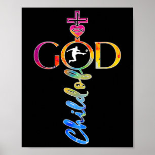 Religiöser Jesus Fußball Kind Gottes Fußball _1 Poster