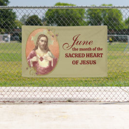 Religiöser Juni Heiliges Herz Jesu Banner