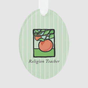 Religiöser Lehrer Danke, Apfel Ornament