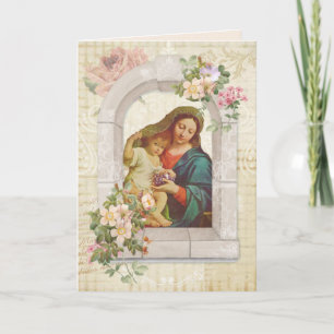 Religiöser Muttertag Jungfrau Maria Jesus Trauben Karte