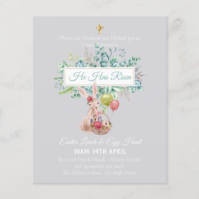 Religiöser Ostereinladungshaushalt (Vorderseite)