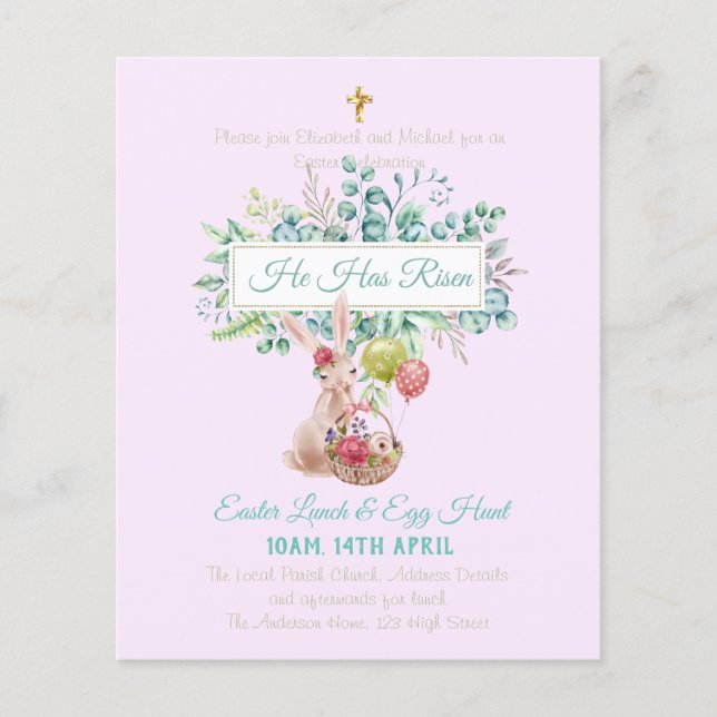 Religiöser Ostereinladungshaushalt (Vorderseite)