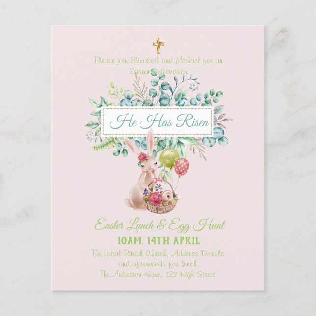 Religiöser Ostereinladungshaushalt (Vorderseite)