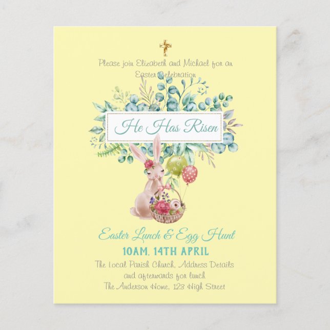 Religiöser Ostereinladungshaushalt (Vorderseite)