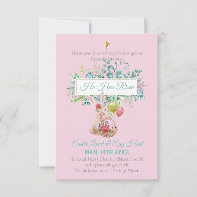 Religiöser Ostereinladungshaushalt (Vorderseite)