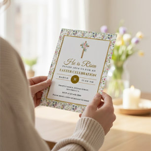 Religiöser Ostern Christlicher Feiertag Er Ist Auf Feiertagskarte