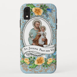 Religiöser St. Joseph Baby Jesus Vintag Floral Case-Mate iPhone Hülle