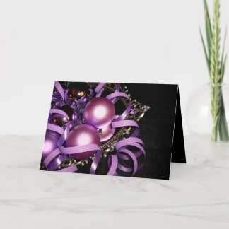 RELIGIÖSER WEIHNACHTSkarten-LILA DEKOR Feiertagskarte