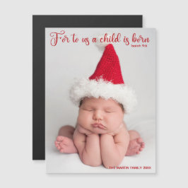 Religiöses Baby Foto Christlich Weihnachtsmagnet Magnetkarte