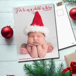 Religiöses Baby Foto Weihnachtsbibel Verse Niedlic Postkarte