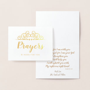 Religiöses Beileid über Sie Gebete Folienkarte