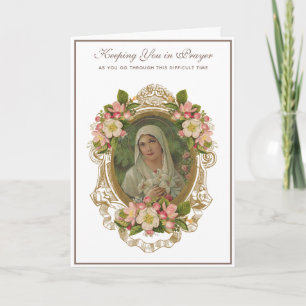 Religiöses Beten für dich Jungfrau Maria Vintage Karte