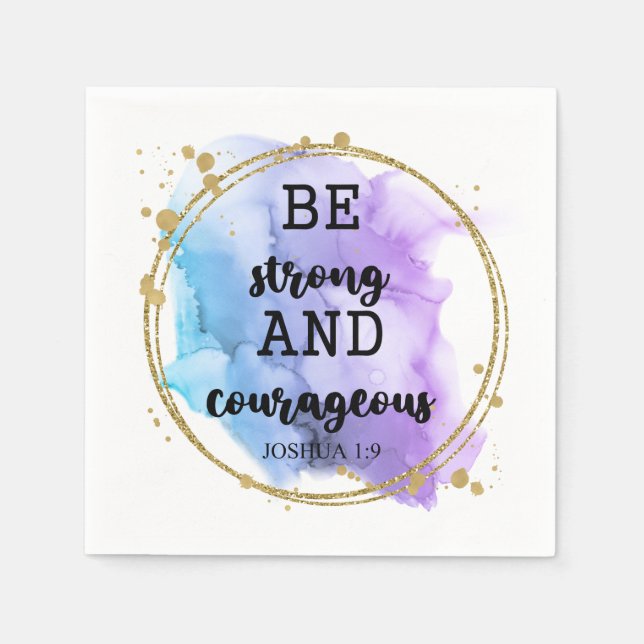 Religiöses Christliches Bibelangebot modern lila Serviette (Vorderseite)