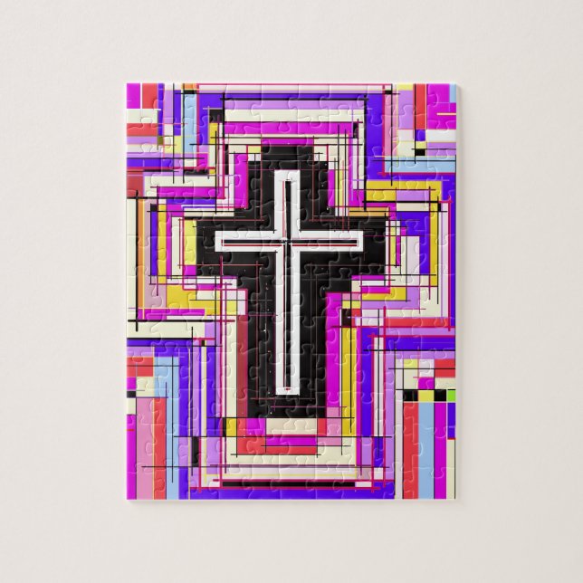 religiöses christliches Kreuz Puzzle (Vertikal)