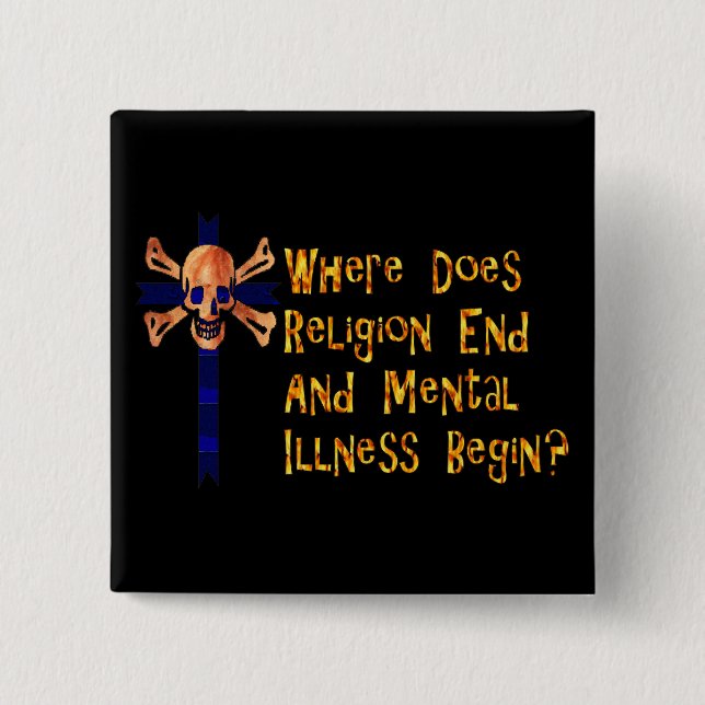 Religiöses Crazies Button (Vorderseite)