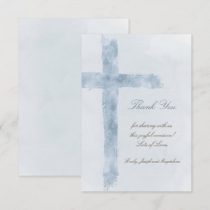 religiöses Ereignis Blaues Kreuz Danke Karte
