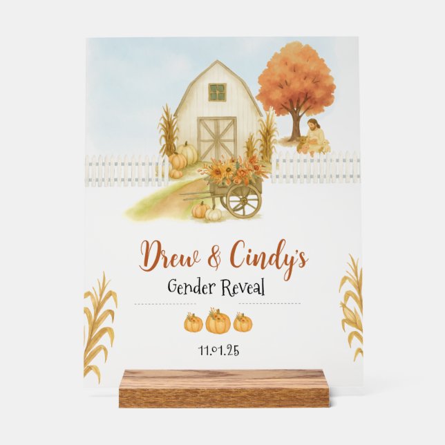 Religiöses Fall Geschlecht offenbart Akryllische Z Acrylschild (Vorderseite)