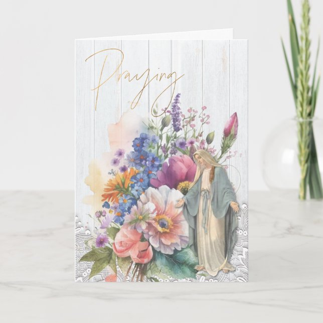 Religiöses Gebet für dich Jungfrau Mary Karte (Vorderseite)